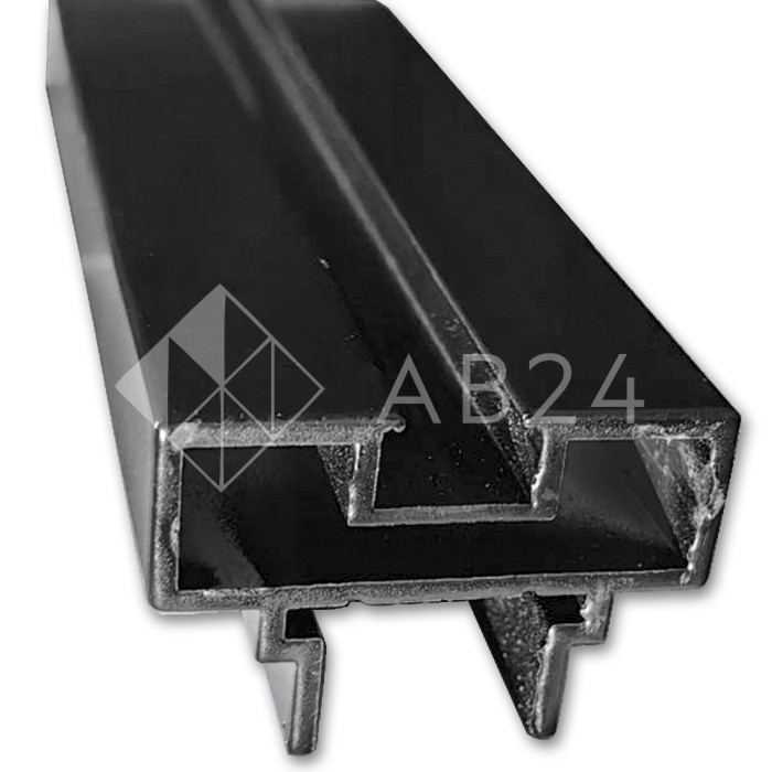 Профиль FMPA-1.3 для стекла верхний, нижний, длина 3 м для раздвижной системы FDS-17, алюминий/черный