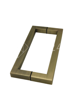 Ручка скоба FDR-71, 19х19х220х1.0 мм, нержавейка/бронза