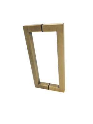 Ручка скоба FDR-71, 19х19х220х1.0 мм, нержавейка/бронза