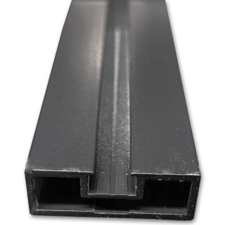 Профиль FMPA-2.3 для стекла боковой длина 3 м для раздвижной системы FDS-17, алюминий/черный