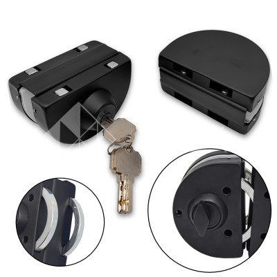 Замок FKZ-34 зажимной ключ/защелка, нержавейка/черный