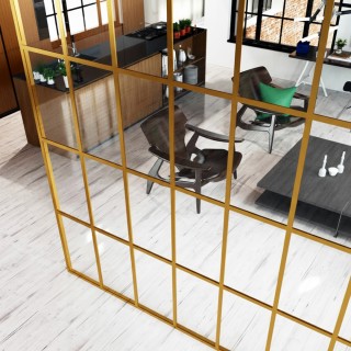 Планка FDPA-79.3 для имитации лофт перегородок 1,7х18х3000 мм самоклеящаяся, алюминий/золото