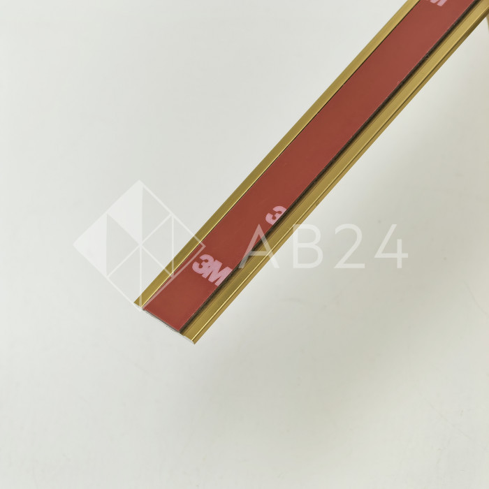 Планка FDPA-79.3 для имитации лофт перегородок 1,7х18х3000 мм самоклеящаяся, алюминий/золото