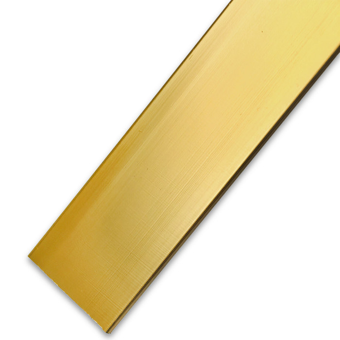 Планка FDPA-79.3 для имитации лофт перегородок 1,7х18х3000 мм самоклеящаяся, алюминий/золото