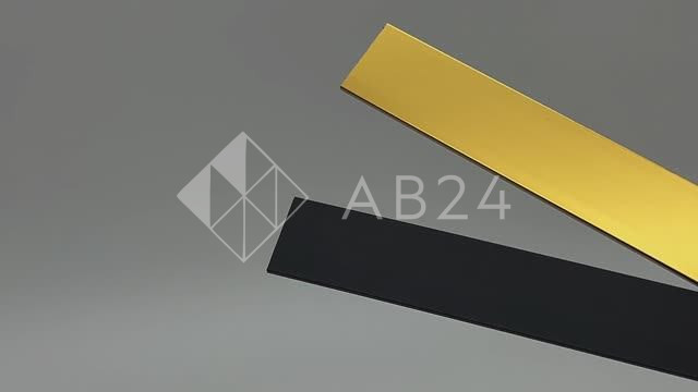 Планка FDPA-79.3 для имитации лофт перегородок 1,7х18х3000 мм самоклеящаяся, алюминий/золото