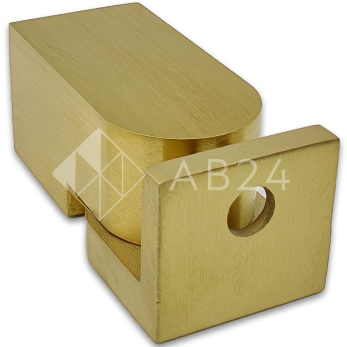 Крепление FDC-51/L трубы 15х15 к стене 0°-180°, нержавейка/брашированное золото (светлее)