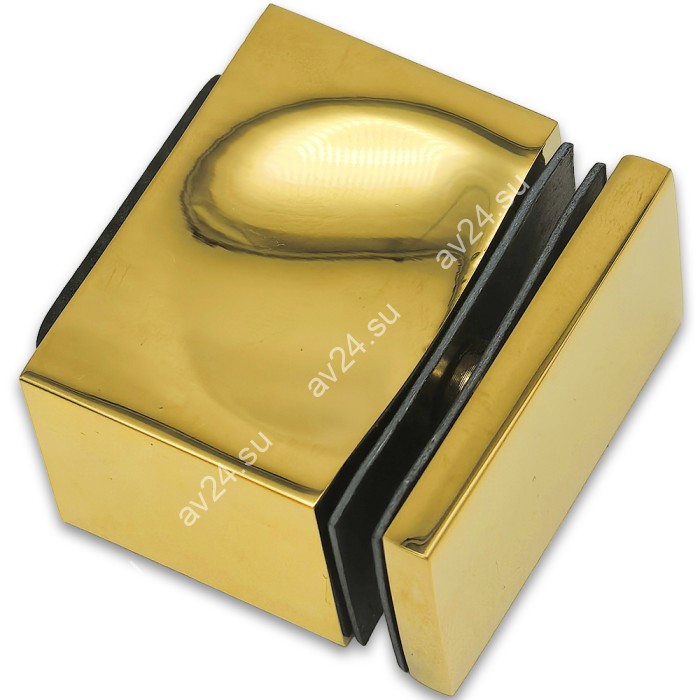 Ручка кноб FDR-67 с резиновым торцом (односторонняя), алюминий/золото
