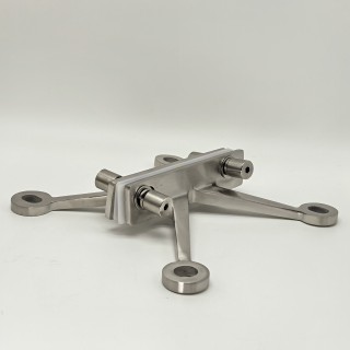 Спайдер FNS-008 на ребро жесткости двусторонний 4 точки, нержавейка/матовый