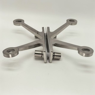 Спайдер FNS-008 на ребро жесткости двусторонний 4 точки, нержавейка/матовый