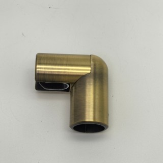 Держатель стекла FDC-22 трубы 19 торцевой 90°, латунь/бронза
