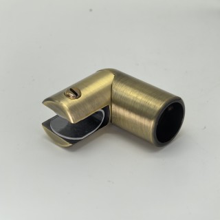 Держатель стекла FDC-22 трубы 19 торцевой 90°, латунь/бронза