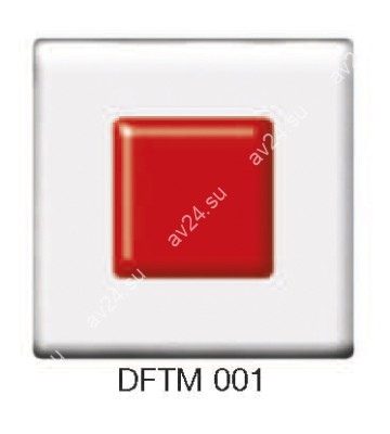 Фьюзинг квадрат DFTM 001 прозрачно-красного цвета, 6 см