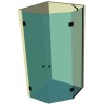 Душевая кабина пятиугольная DK-302P в опорном профиле