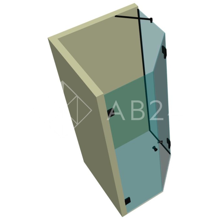 Душевая кабина пятиугольная DK-302P в опорном профиле