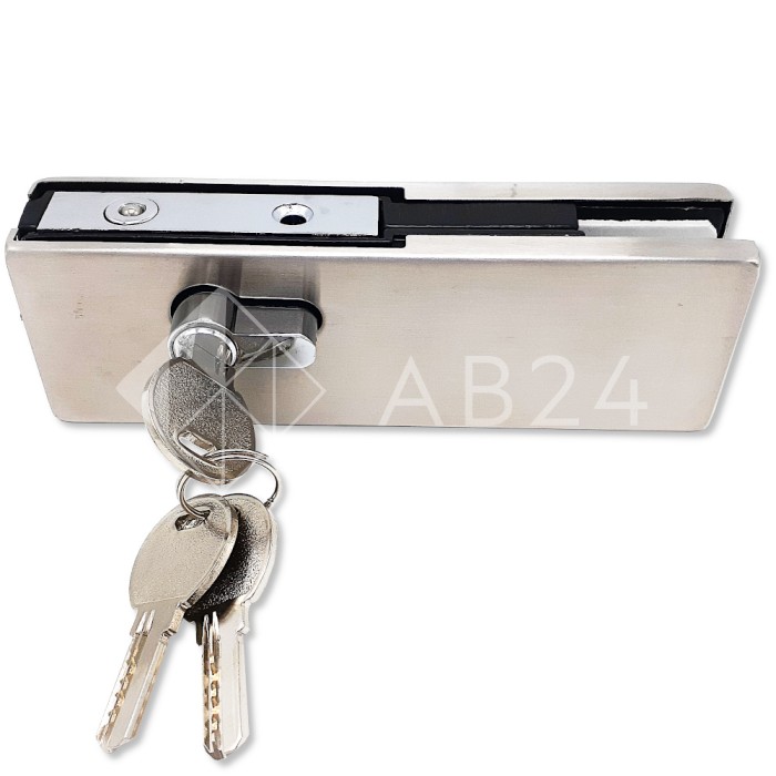 Замок FKZ-39 с круглым ригелем ключ/ключ, нержавейка/матовый