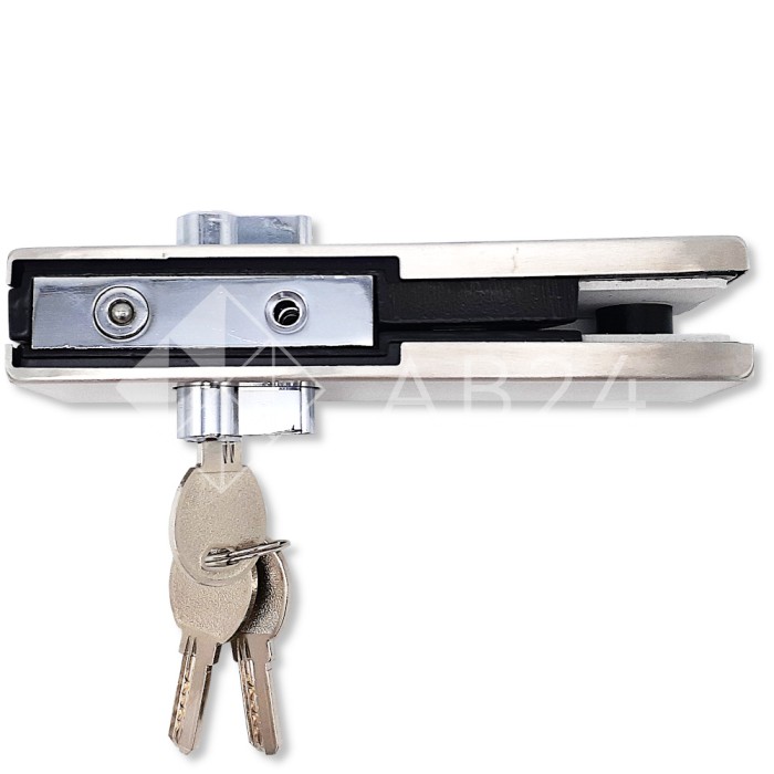 Замок FKZ-39 с круглым ригелем ключ/ключ, нержавейка/матовый