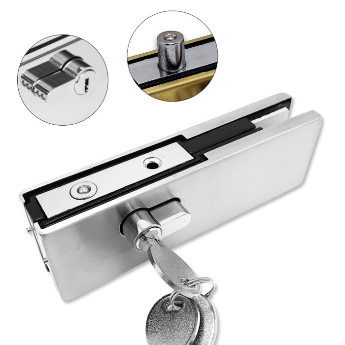 Замок FKZ-39 с круглым ригелем ключ/ключ, нержавейка/матовый