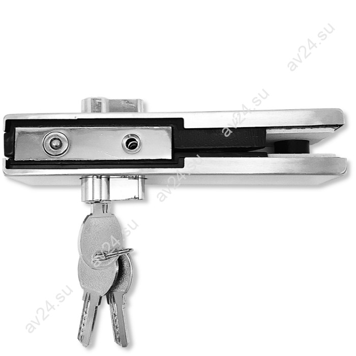 Замок FKZ-39 с круглым ригелем ключ/ключ, нержавейка/матовый