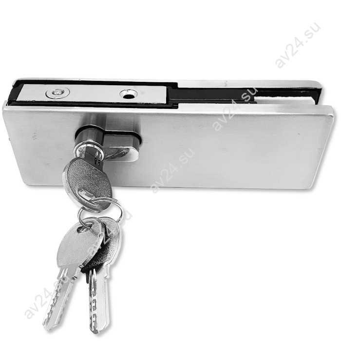 Замок FKZ-39 с круглым ригелем ключ/ключ, нержавейка/матовый
