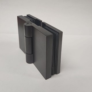 Петля Майя FDP-171 стекло-стекло 180°, латунь/оружейная сталь