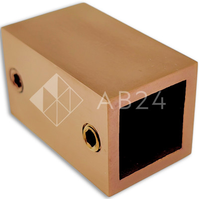 Крепление FDC-60 трубы 15х15 к стене, нержавейка/розовое золото