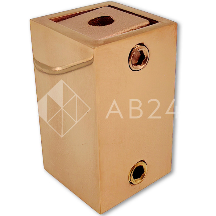 Крепление FDC-60 трубы 15х15 к стене, нержавейка/розовое золото