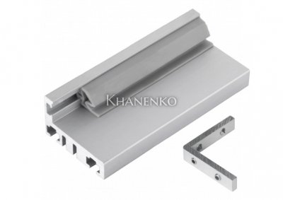 Комплект дверной коробки FDM-63, L-образный 2.5 м, алюминий/анодированный