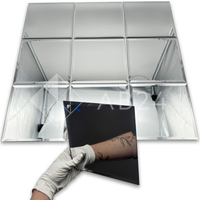 AV401: Зеркальная плитка с фацетным краем 200х200 мм, набор 10 шт