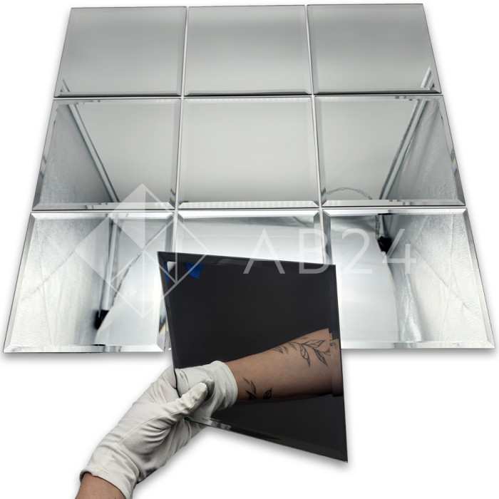 AV401: Зеркальная плитка с фацетным краем 200х200 мм, набор 10 шт