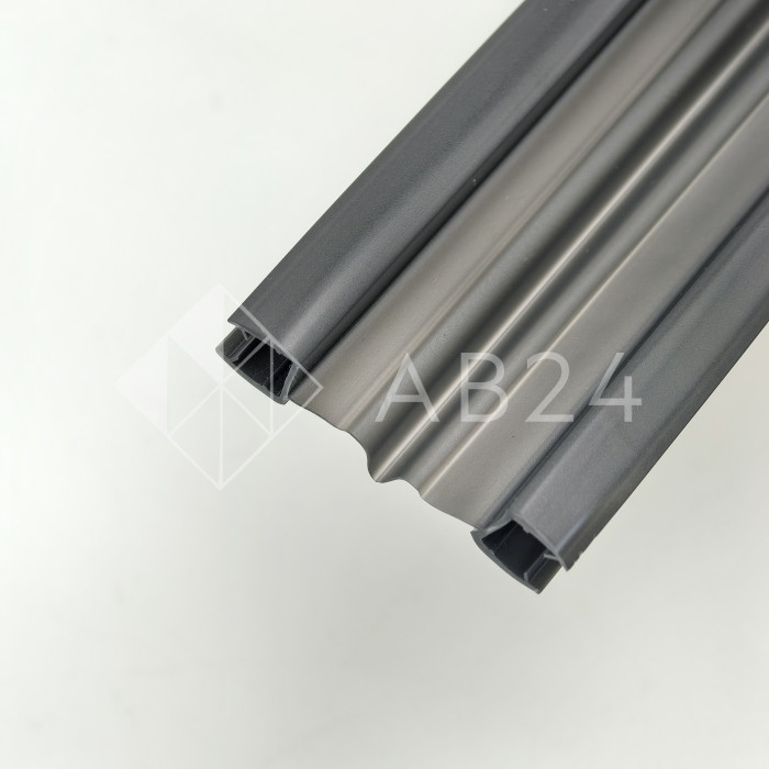 Уплотнитель ПРЕМИУМ гармошка серый 2.5 м под стекло 8 мм FDPP-410.8