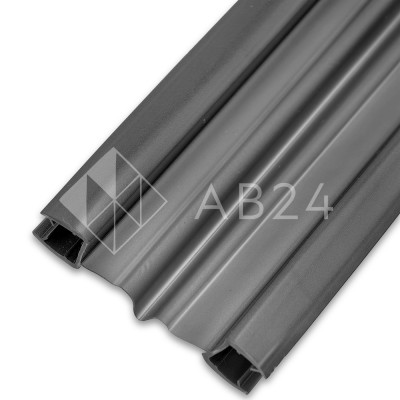 Уплотнитель ПРЕМИУМ гармошка серый 2.5 м под стекло 8 мм FDPP-410.8