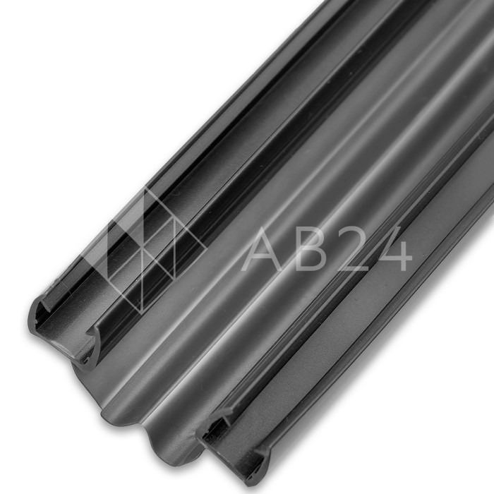 Уплотнитель ПРЕМИУМ гармошка серый 2.5 м под стекло 8 мм FDPP-410.8