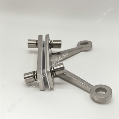 Спайдер FNS-009 на ребро жесткости односторонний 2 точки, нержавейка/матовый