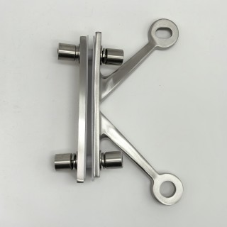 Спайдер FNS-009 на ребро жесткости односторонний 2 точки, нержавейка/матовый