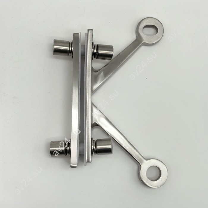 Спайдер FNS-009 на ребро жесткости односторонний 2 точки, нержавейка/матовый