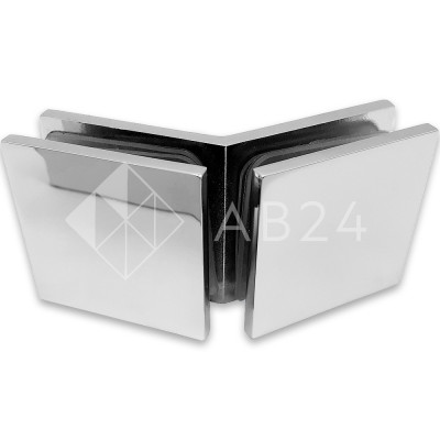 Коннектор  FDK-18-DEF для стекла Альфа стекло-стекло 135°, цинк/хром