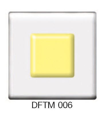 Фьюзинг квадрат DFTM 006 прозрачно-бледно-желтого цвета, 6 см