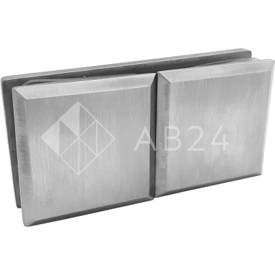 Коннектор для стекла Бета β FDK-26, стекло-стекло 180°, нержавейка/матовый