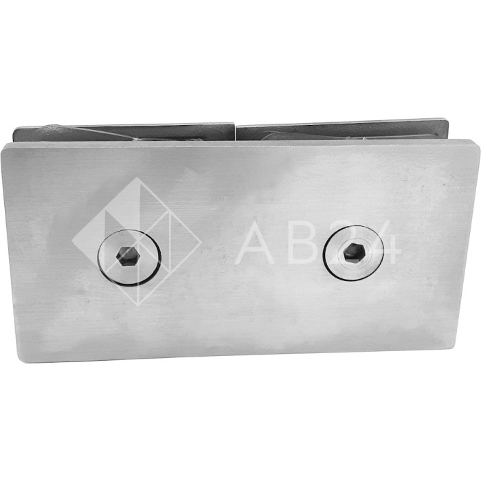 Коннектор для стекла Бета β FDK-26, стекло-стекло 180°, нержавейка/матовый