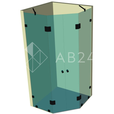 Душевая кабина пятиугольная DK-303К на коннекторах