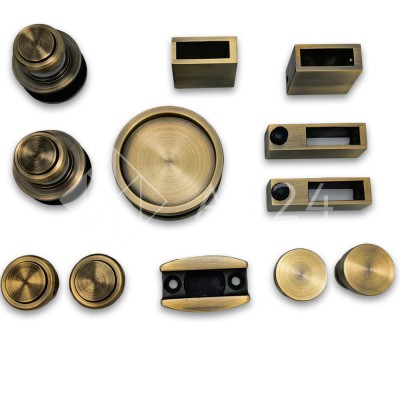 Раздвижная система Альфа α FDS-7 ПРЕМИУМ, нержавейка/бронза