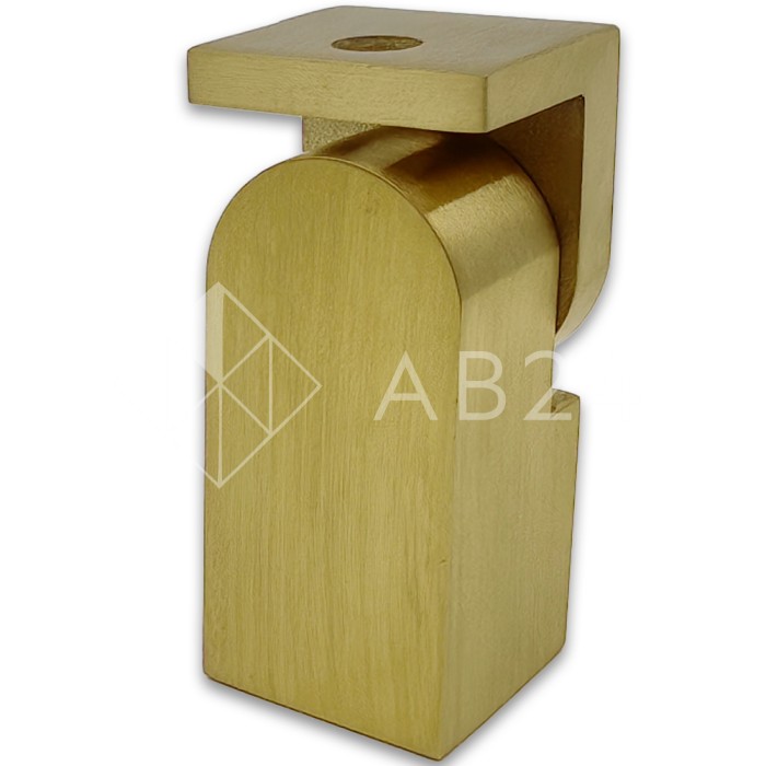 Крепление FDC-51 трубы 15х15 к стене 0°-180°, нержавейка/брашированное золото