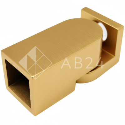 Крепление FDC-51 трубы 15х15 к стене 0°-180°, нержавейка/брашированное золото