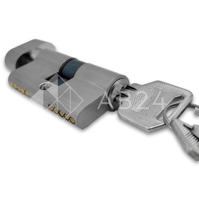 Личинка FMZA-37 для замка стеклянной двери FMZ-33, 36, ключ/вертушка, латунь/матовый