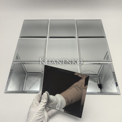 AV402: Зеркальная плитка с фацетным краем 150х150 мм, набор 10 шт