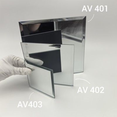 AV402: Зеркальная плитка с фацетным краем 150х150 мм, набор 10 шт