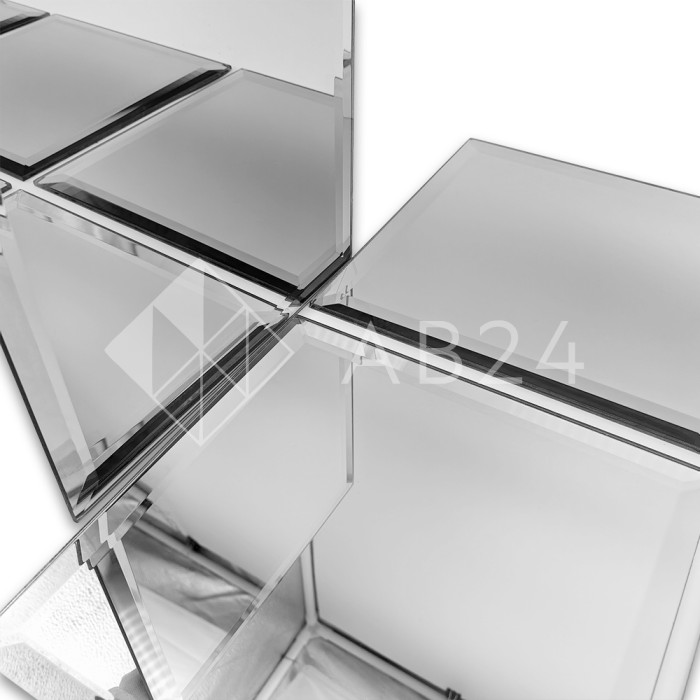 AV402: Зеркальная плитка с фацетным краем 150х150 мм, набор 10 шт