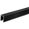 Профиль для стекла и зеркал FSZP-10.3 толщиной 4 мм, длина 3 метра, алюминий/черный