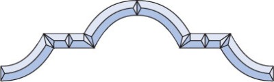 Бевелс AV350 (8 элементов) 456 х 136 мм