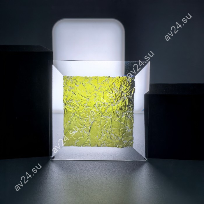 Бевелс AV19 дихроичный квадрат 76 х 76 мм желтый мороз